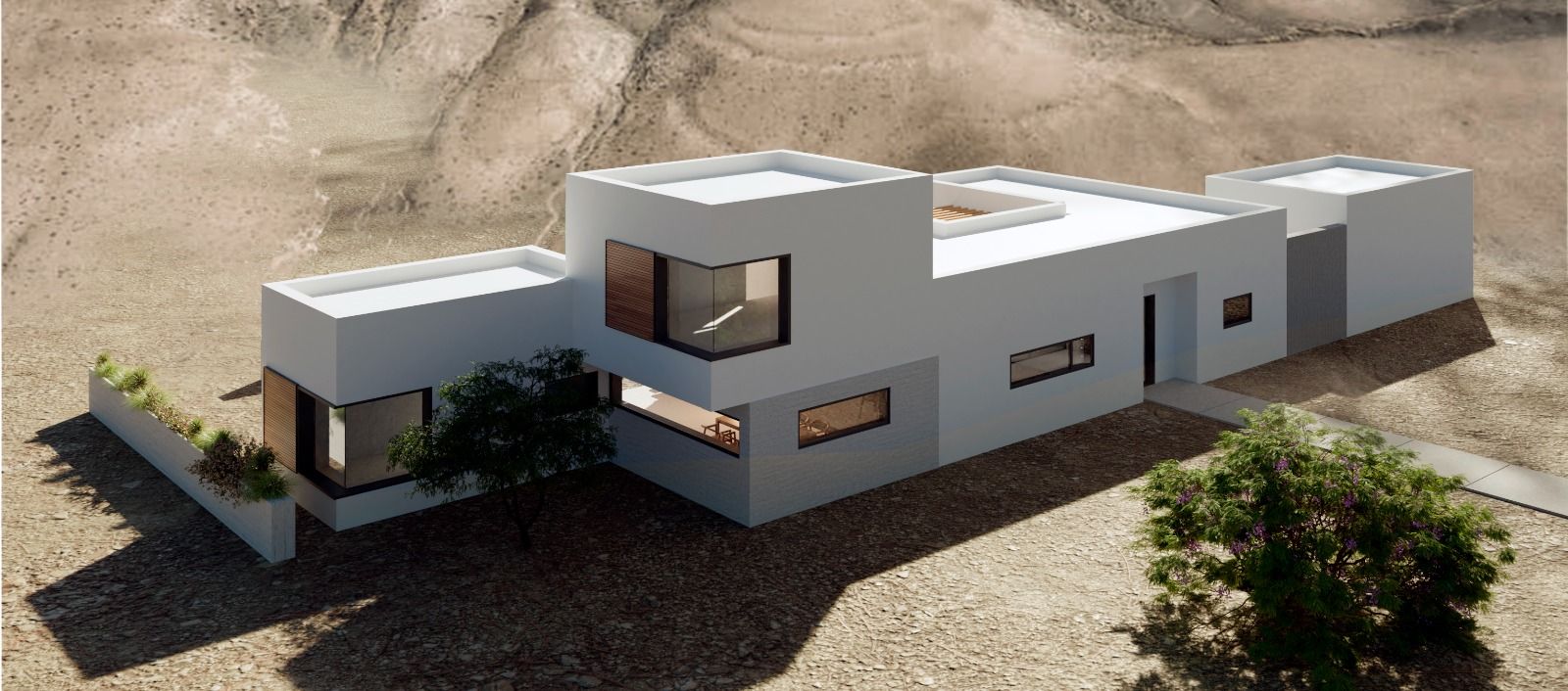 Vivienda unifamiliar en Fuerteventura, vista aérea